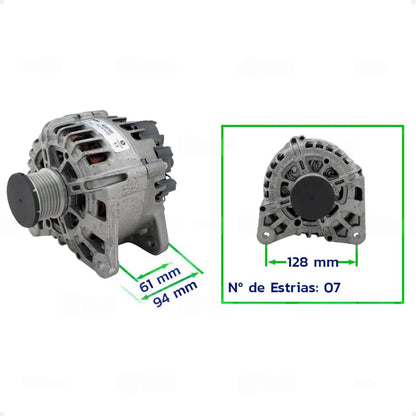 Alternador Renault Master 2.3 Após 2013 150a - Valeo 439766