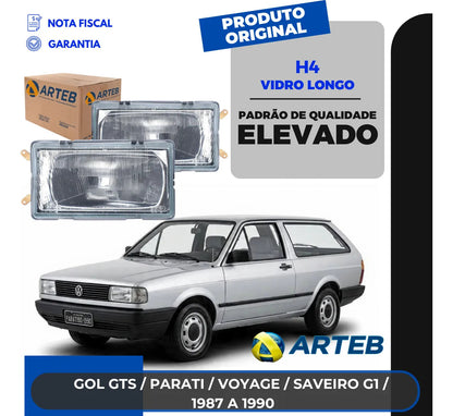 Farol Vw Gol Gts Saveiro Voyage Parati 1988 1989 1990 Arteb