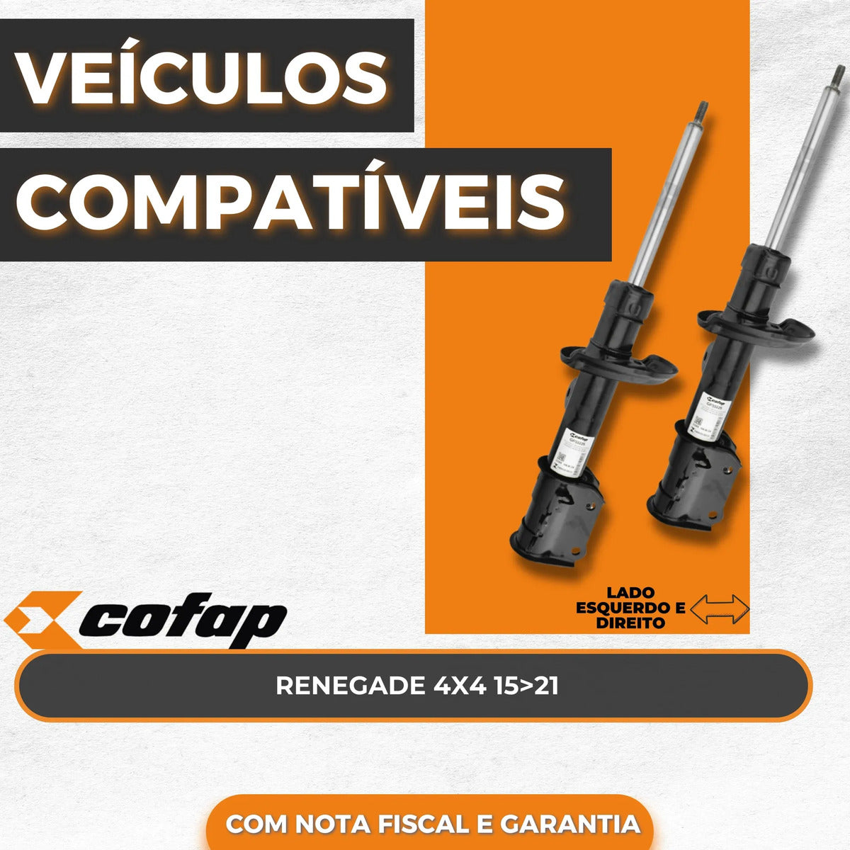 Par Amortecedor Dianteiro Jeep Renegade 4x4 2015 Cofap