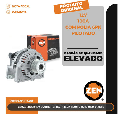 Alternador Cruzetracker 1.8 Sonic 1.6 2012 Até 2016 12v 100a