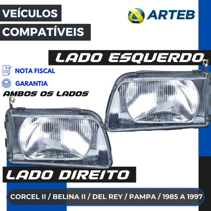 Farol Ford Corcel 2 Belina 2 Del Rey 1989 1990 1991 Arteb