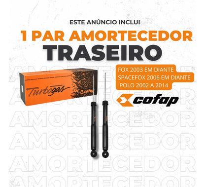 Par Amortecedor Traseiro Original Cofap Spacefox 2008 2009