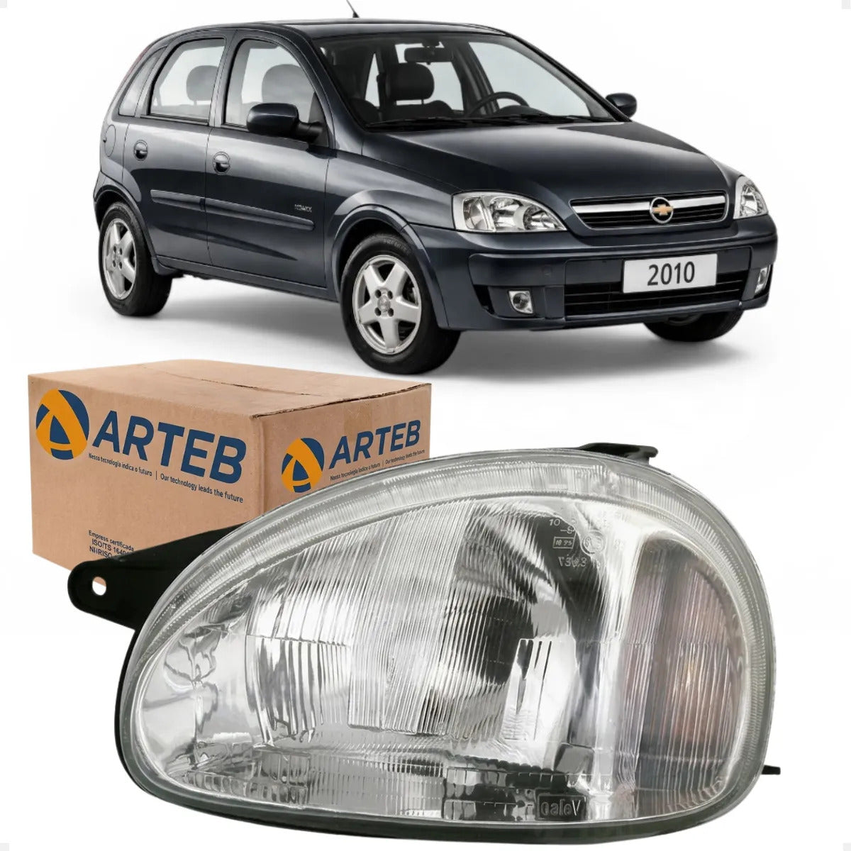 Farol Corsa 1994 95 1996 1997 1998 1999 2000 H4 Vidro Arteb