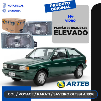 Farol Vw Saveiro Voyage Gol G1 1991 1992 93 94 95/... Arteb