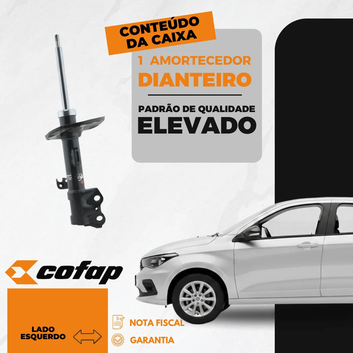 Amortecedor Esquerdo Cronos 2018 A 2022 Cofap Gp33297