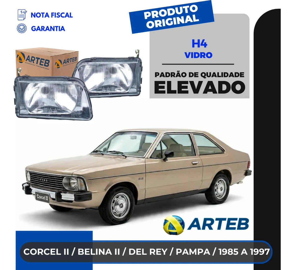 Farol Belina Ii Corcel Ii 87 88 89 90 91 92 93 94 1995 Arteb