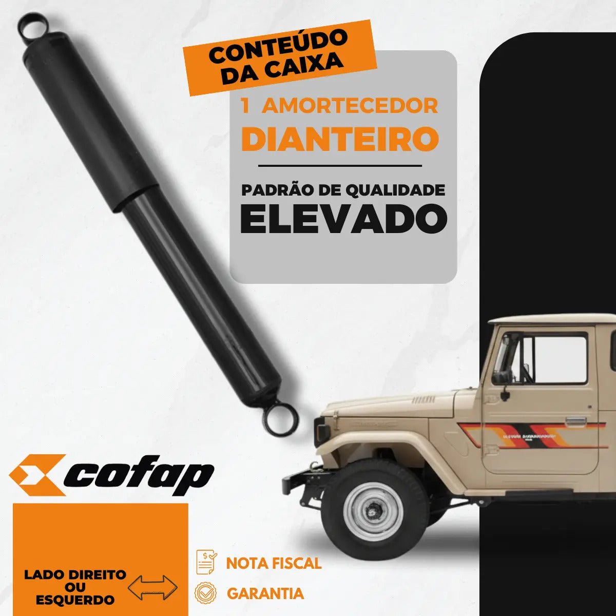Amortecedor Dianteiro Bandeirante 1970 A 1994 Cofap