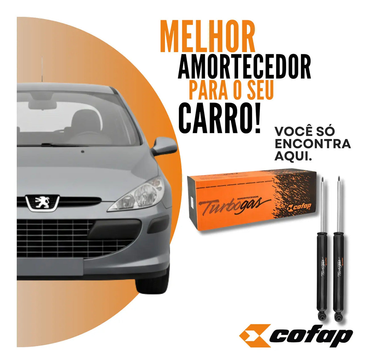 Par Amortecedor Traseiro Peugeot 307 (todos) Cofap Gl13081