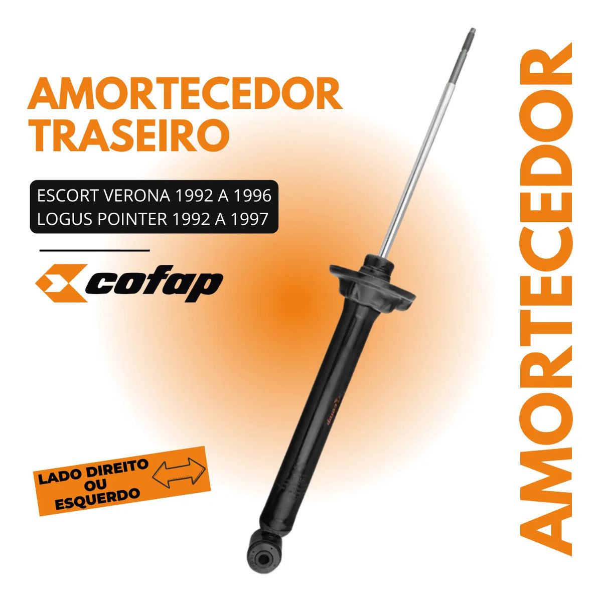 Amortecedor Traseiro Escort Verona 93/96 Logus Pointer Cofap