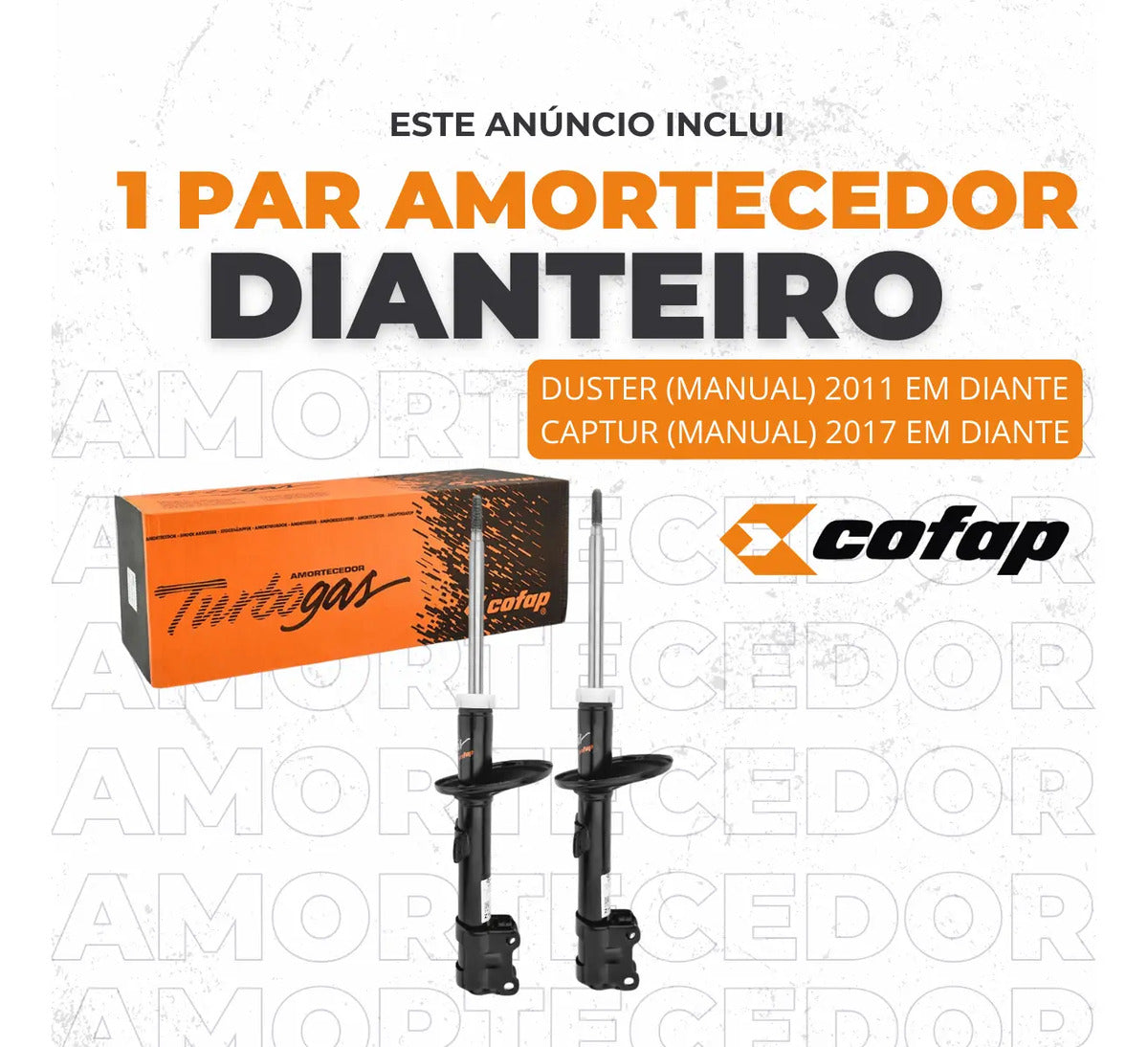 Par Amortecedor Dianteiro Duster Manual Até 2014 - Cofap