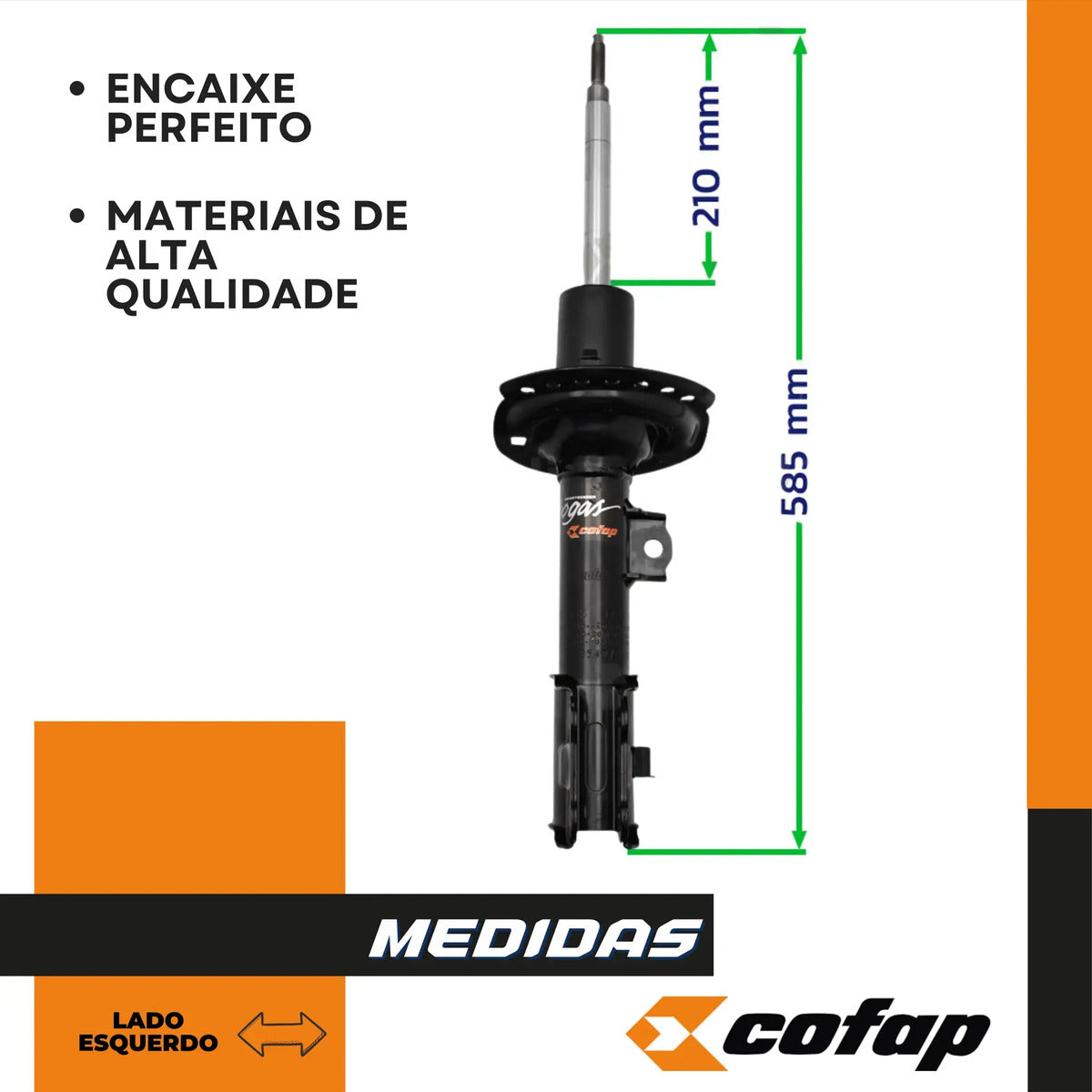 Amortecedor Dianteiro Esquerdo Hb20 2012-2015 Cofap Gp30535