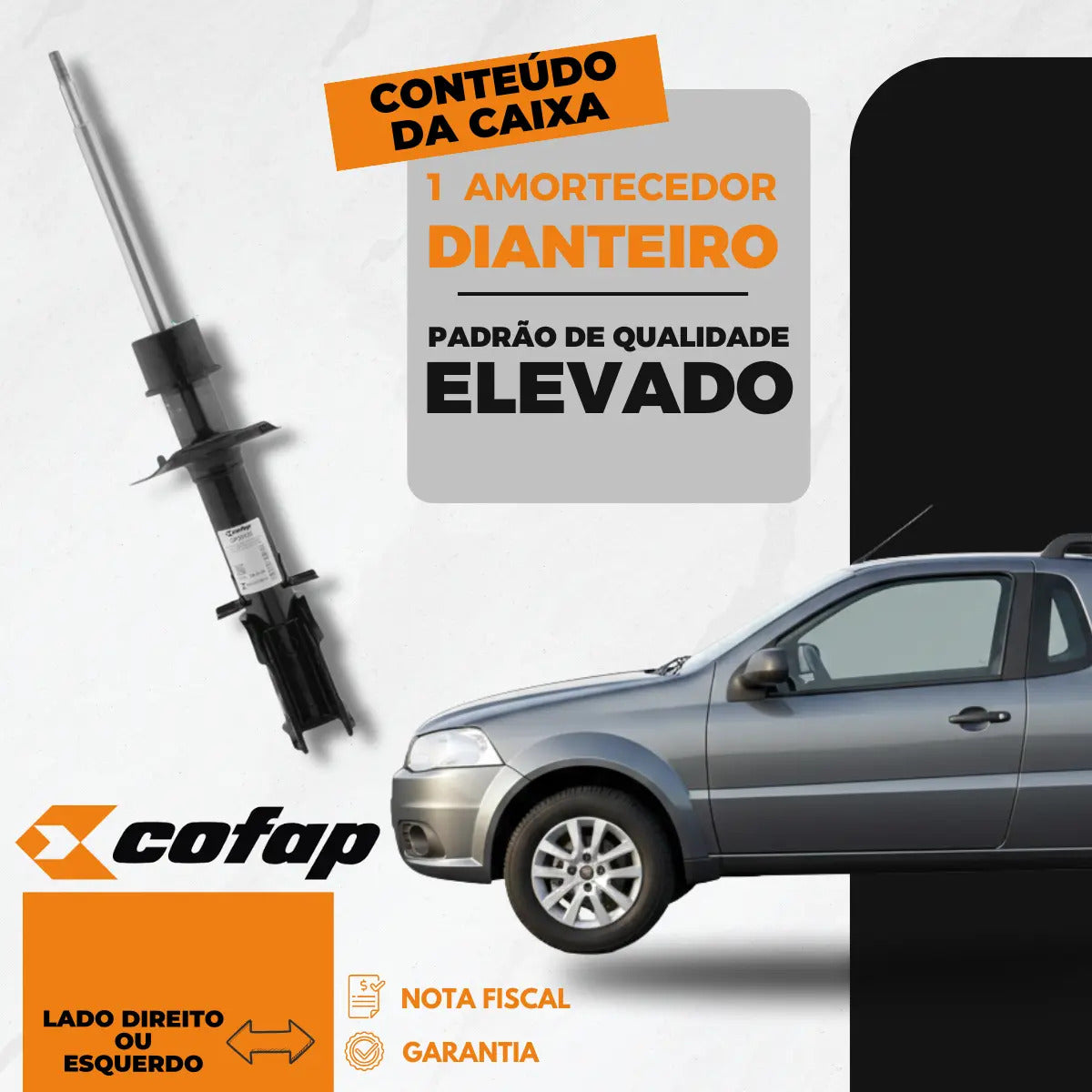 Amortecedor Cofap Dianteiro Strada 2001 A 2020