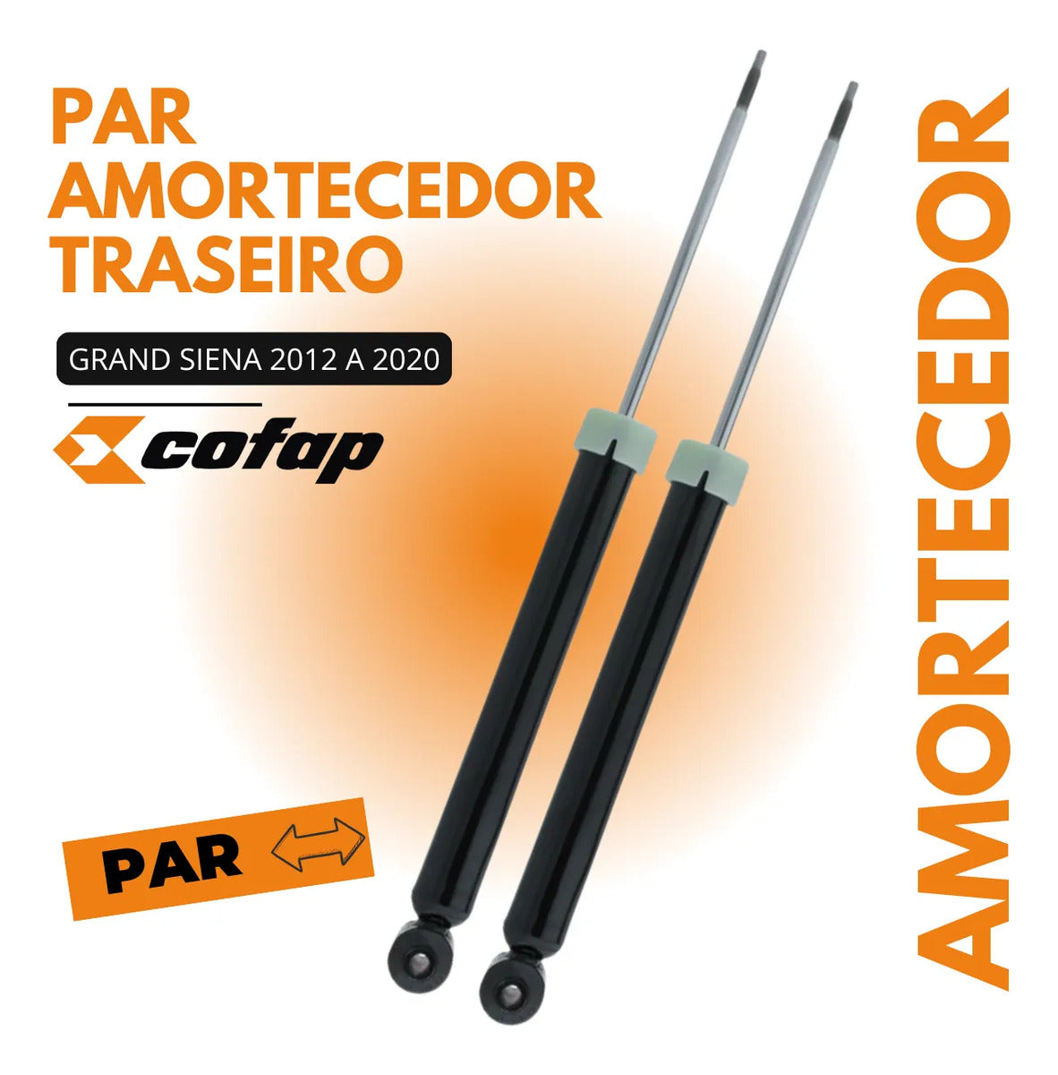 Par Amortecedor Traseiro Grand Siena 2013 Original Cofap