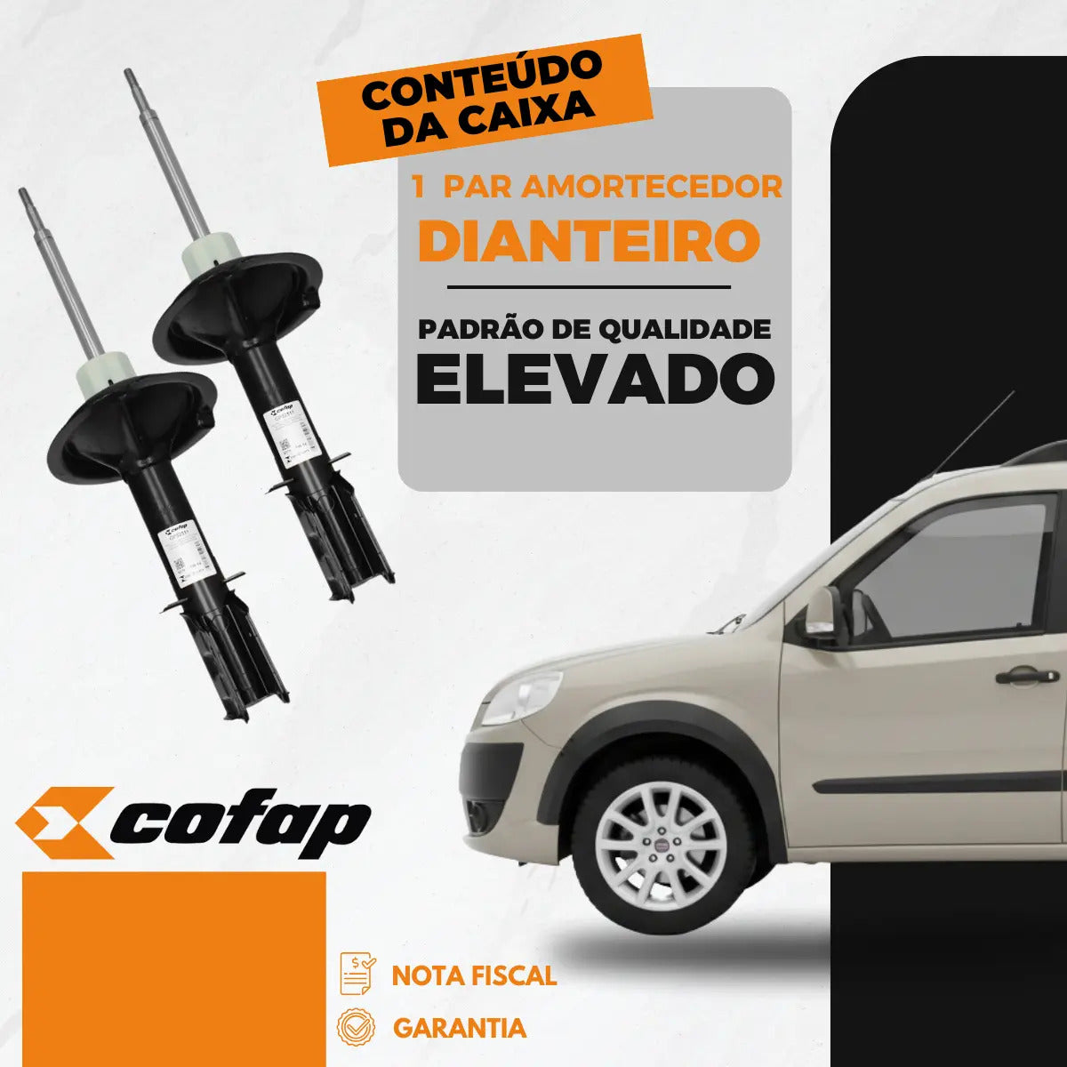 Par Amortecedor Dianteir Doblo Adventure Original Cofap 2012