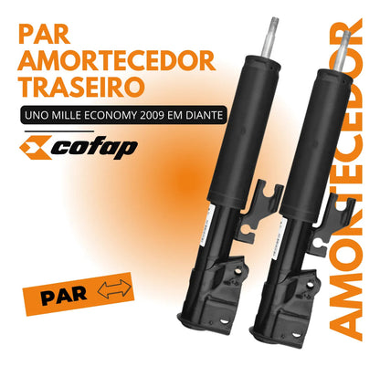 Par Amortecedor Traseiro Cofap Uno Mille Economy 1.0 2009...