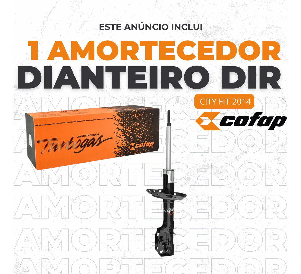 Amortecedor Dianteiro Direito City Fit 2014 A 2022 Cofap