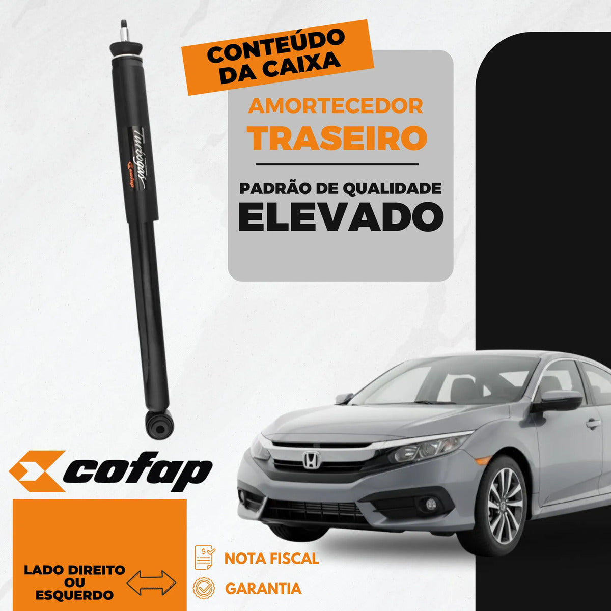 Amortecedor Traseiro New Civic 1.8 / 2.0 11/16 Cofap Gb48248