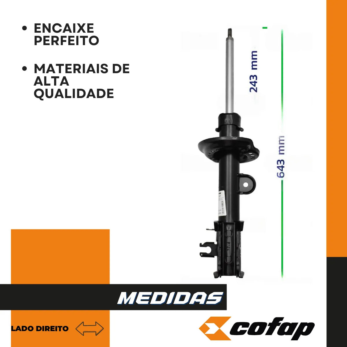 Amortecedor Dianteiro Direito Toro 2.0 Flex/diesel Cofap
