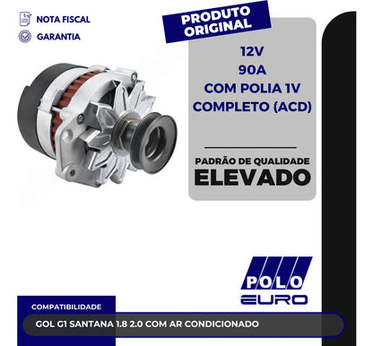 Alternador Gol Parati Santana Com Ar 12v 90a