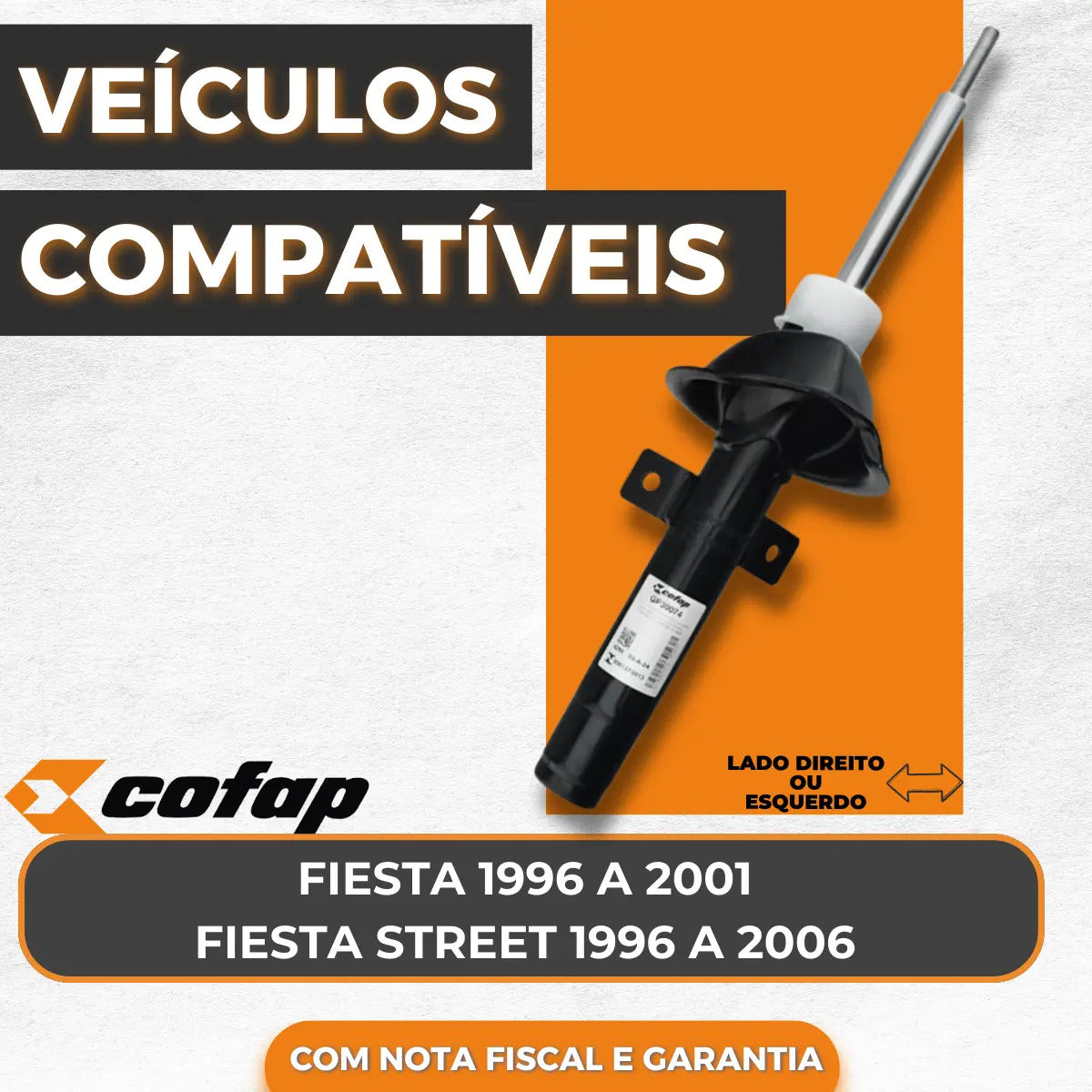 Amortecedor Dianteiro Fiesta 1996 A 01  Street 96 A 06 Cofap