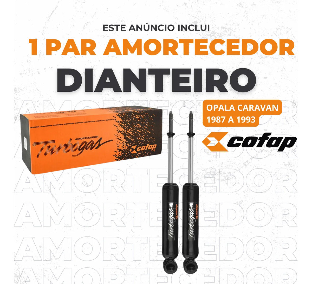 Par Amortecedor Dianteiro Cofap Gm Opala 1988