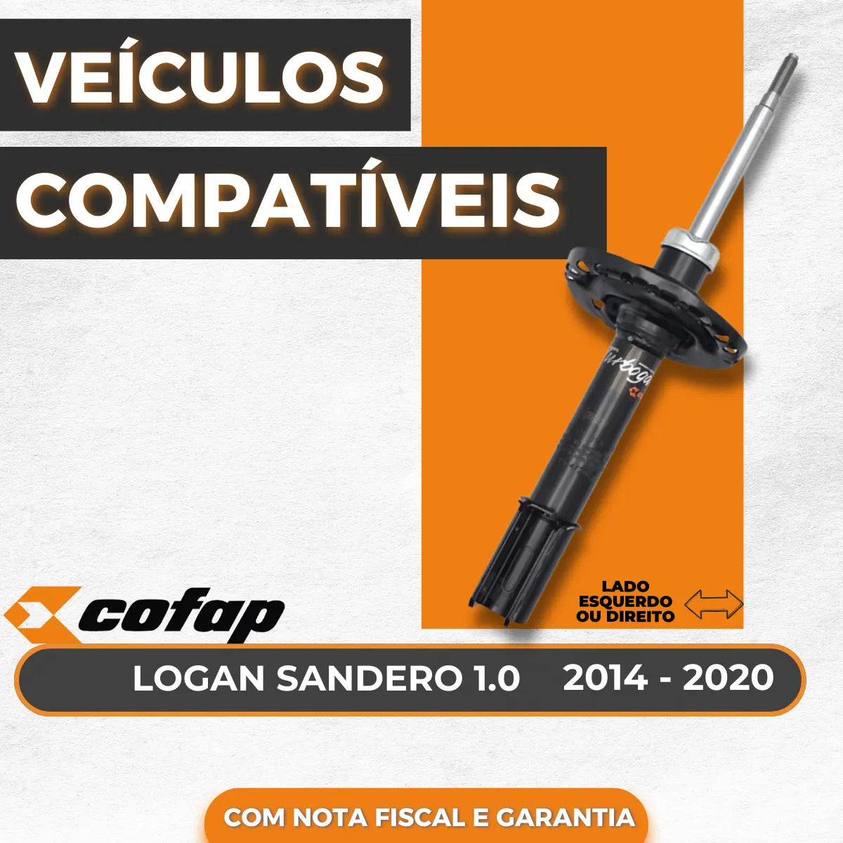 Amortecedor Dianteiro Sandero 1.0 2014 2015 2016 Cofap