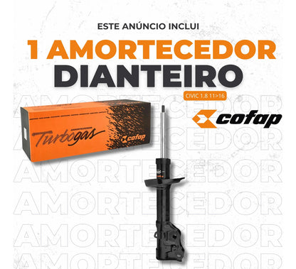 Amortecedor Dianteiro Esquerdo 1.8 Civic 11 16 Cofap Gp33218