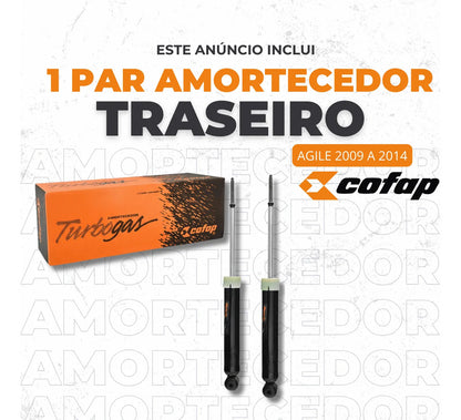 Par Amortecedor Traseiro Original Cofap Agile 2009 A 2014