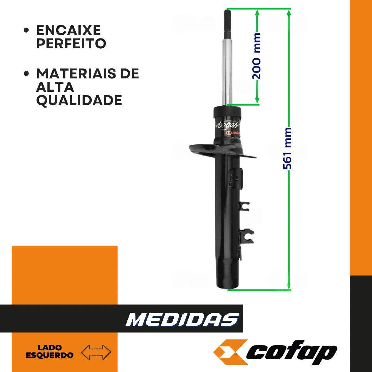 Amortecedor Dianteiro Citroen C3 03 A 2012 Cofap Lado Esquer