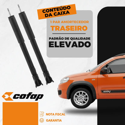 Par Amortecedor Traseiro  Uno Way 2008 A 2013 - Cofap