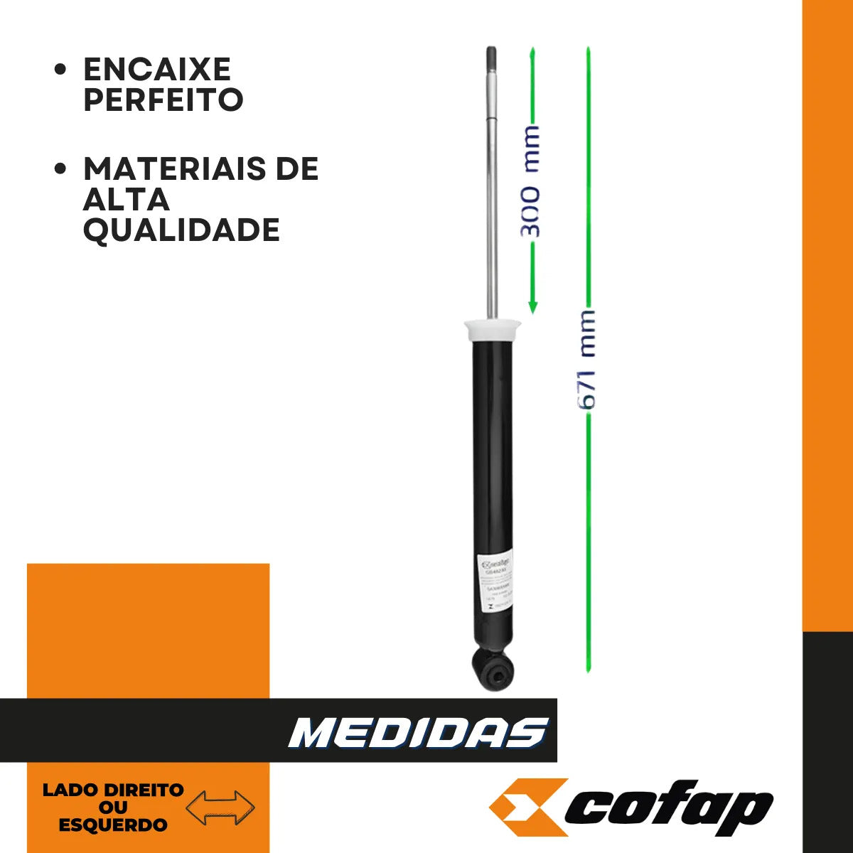 Amortecedor Traseiro Fiat Mobi Way 2016/.. Cofap