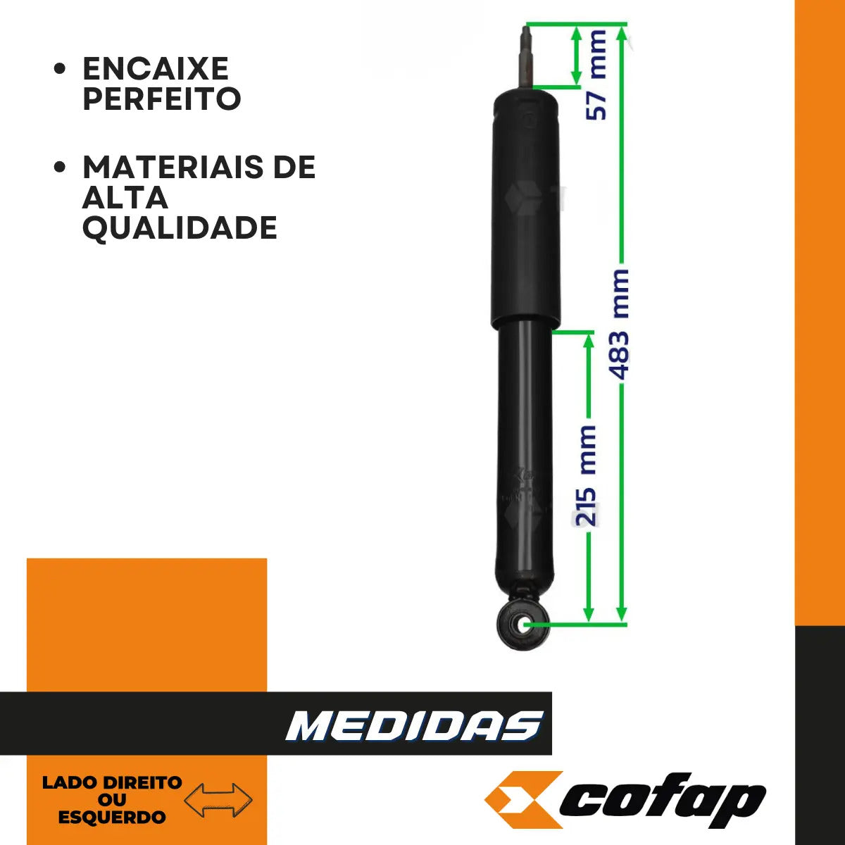 Amortecedor Dianteiro Fusca Brasilia Variante Tl - Cofap Sup