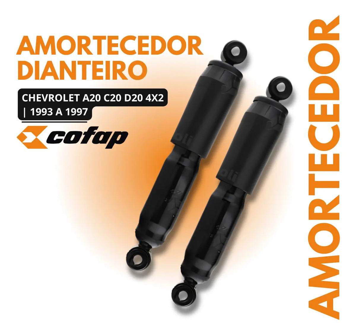 Par Amortecedor Dianteiro D-20 93 94 95 96 Original Cofap
