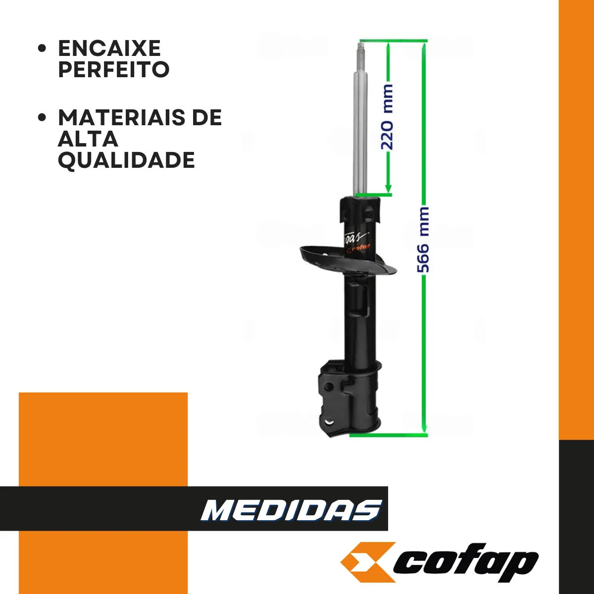 Par Amortecedor Dianteiro Meriva 02/12 Gp30381 Cofap