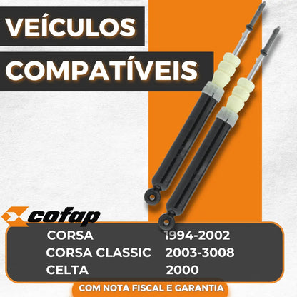 Par Amortecedor Traseiro Gm Corsa Celta Classic Prisma Cofap