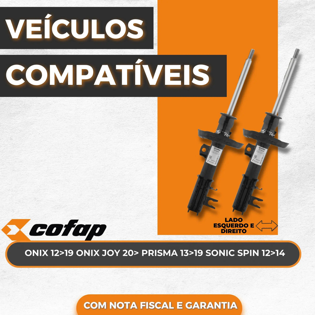 Par Amortecedor Dianteiro Prisma 13-19 Cofap Gp30650 Gp30651