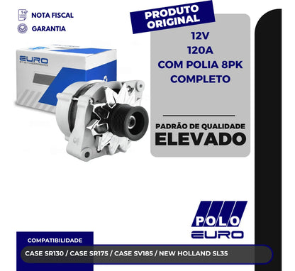 Alternador Euro Ep-70653 Case Sr130 Case Sv18 New Holland