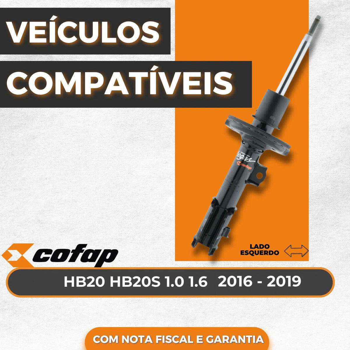 Amortecedor Dianteiro Esquerdo Hb20 2016-2019 Cofap Gp30623