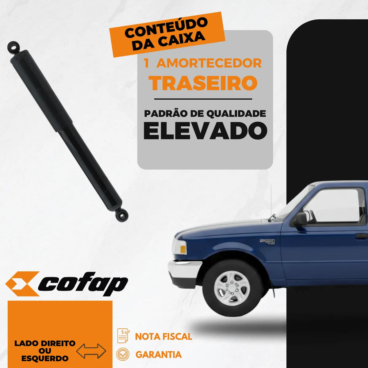 Amortecedor Traseiro Ford Ranger Argentina 1996 A 1997 Cofap