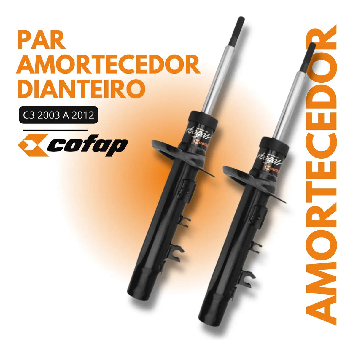Par Amortecedor Dianteiro Citroen C3 2003 A 2012 Cofap