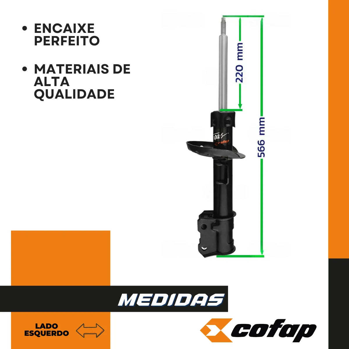 Amortecedor Diant Esq Chevrolet  Meriva 02/12 Gp30381 Cofap