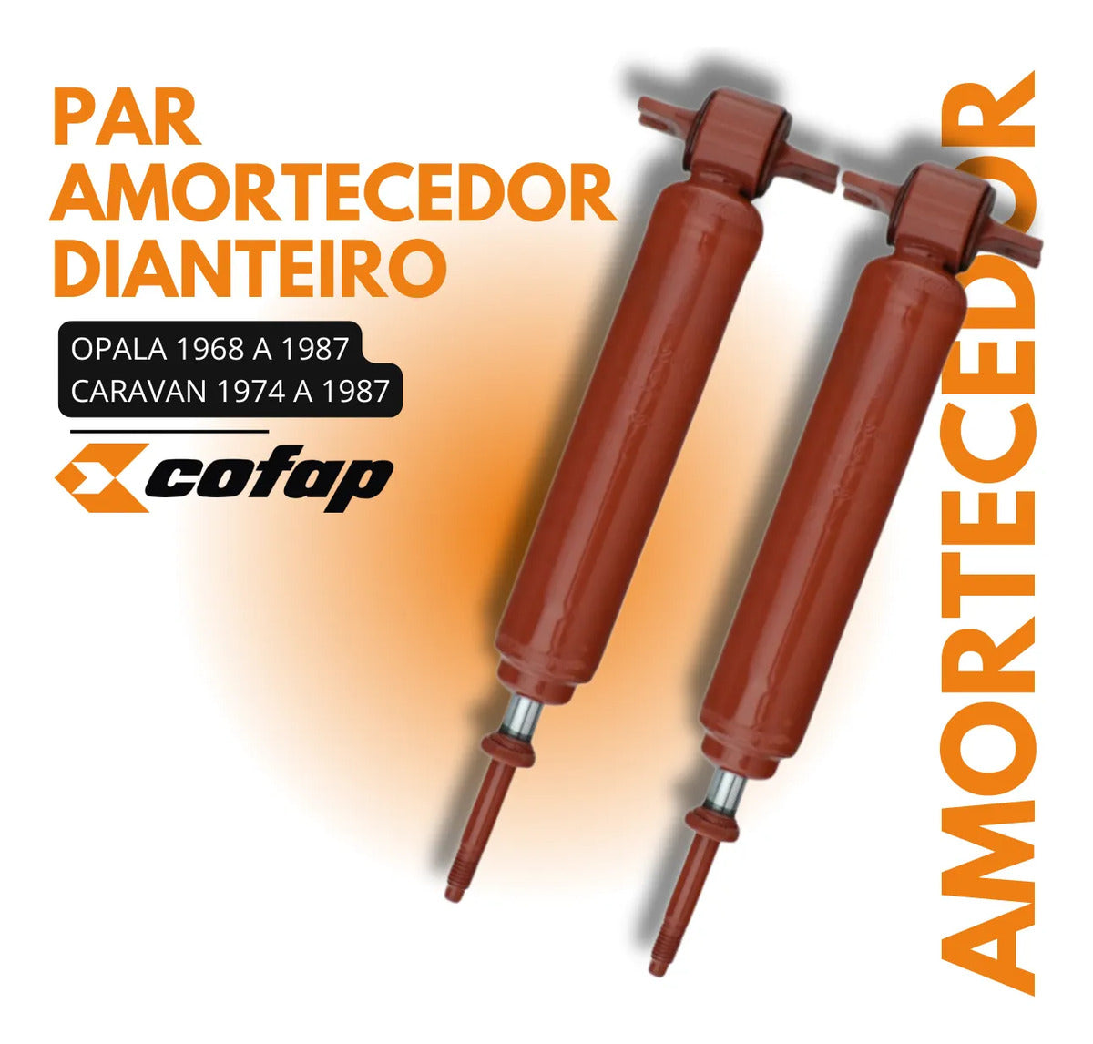 Par Amortecedor Dianteiro Caravan 1974 A 84 85 86 1987 Cofap