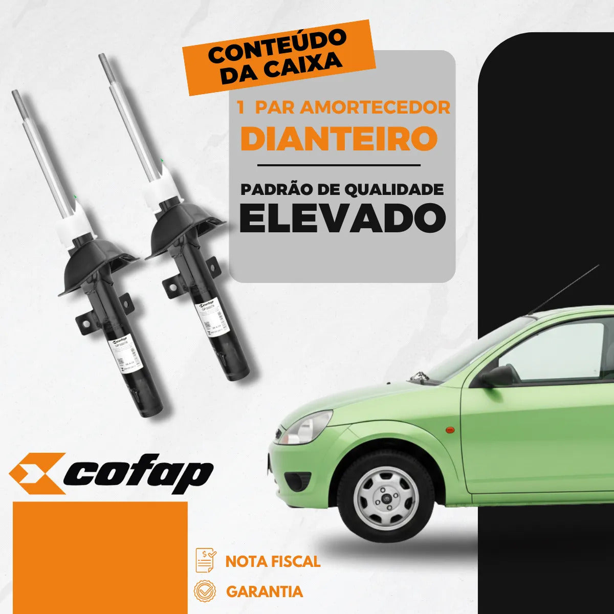 Par Amortecedor Dianteiro Ford Ka 1997 A 2007 Cofap