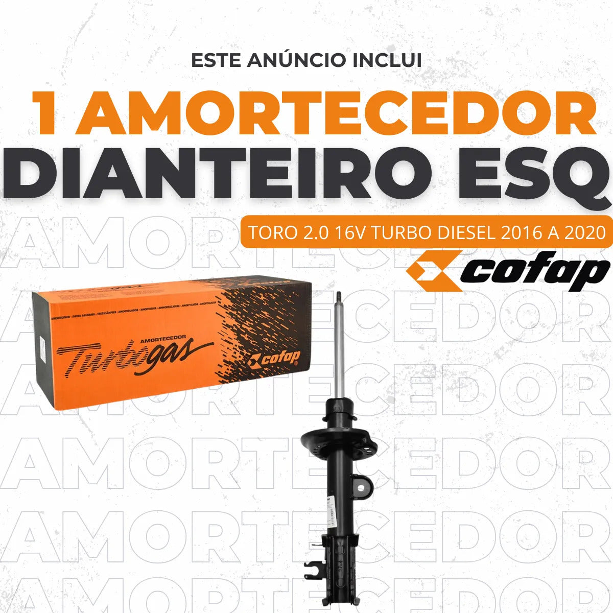 Amortecedor Dianteiro Esquerdo Toro 2.0 Flex/diesel Cofap