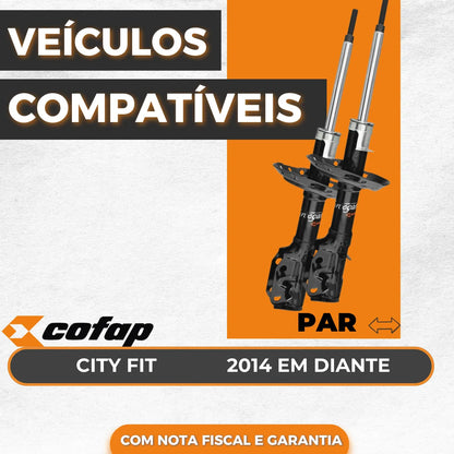 Par Amortecedor Dianteiro City Fit 2014 A 2022 Cofap