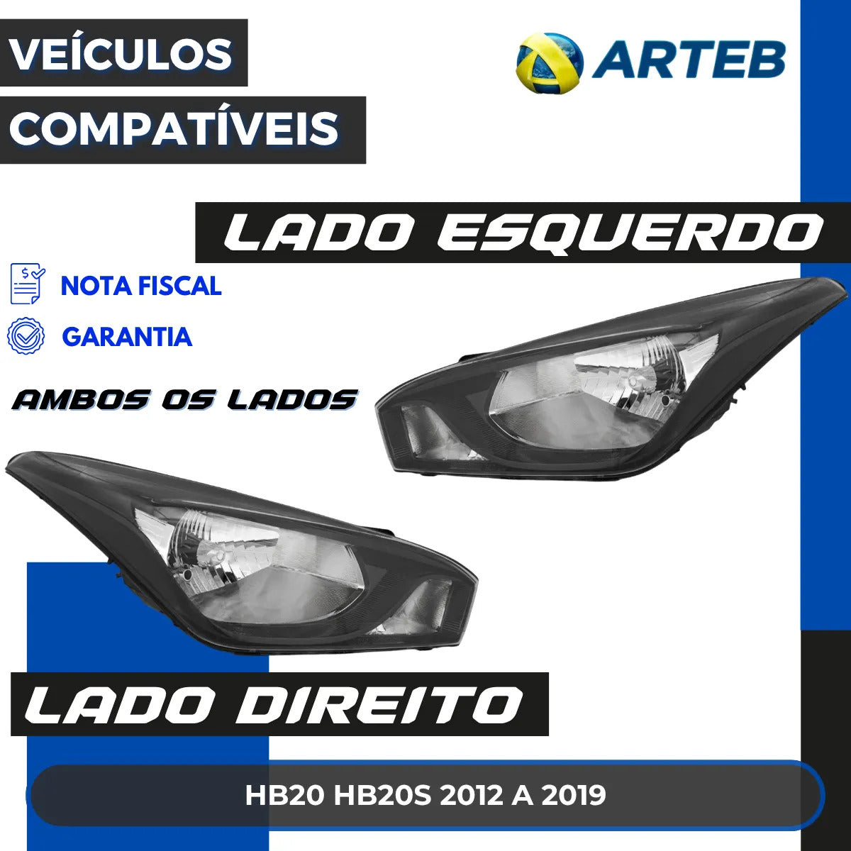 Farol Hb20 Hb20s 2012 2013 2014 2015 16 17 18 19 Arteb Origi