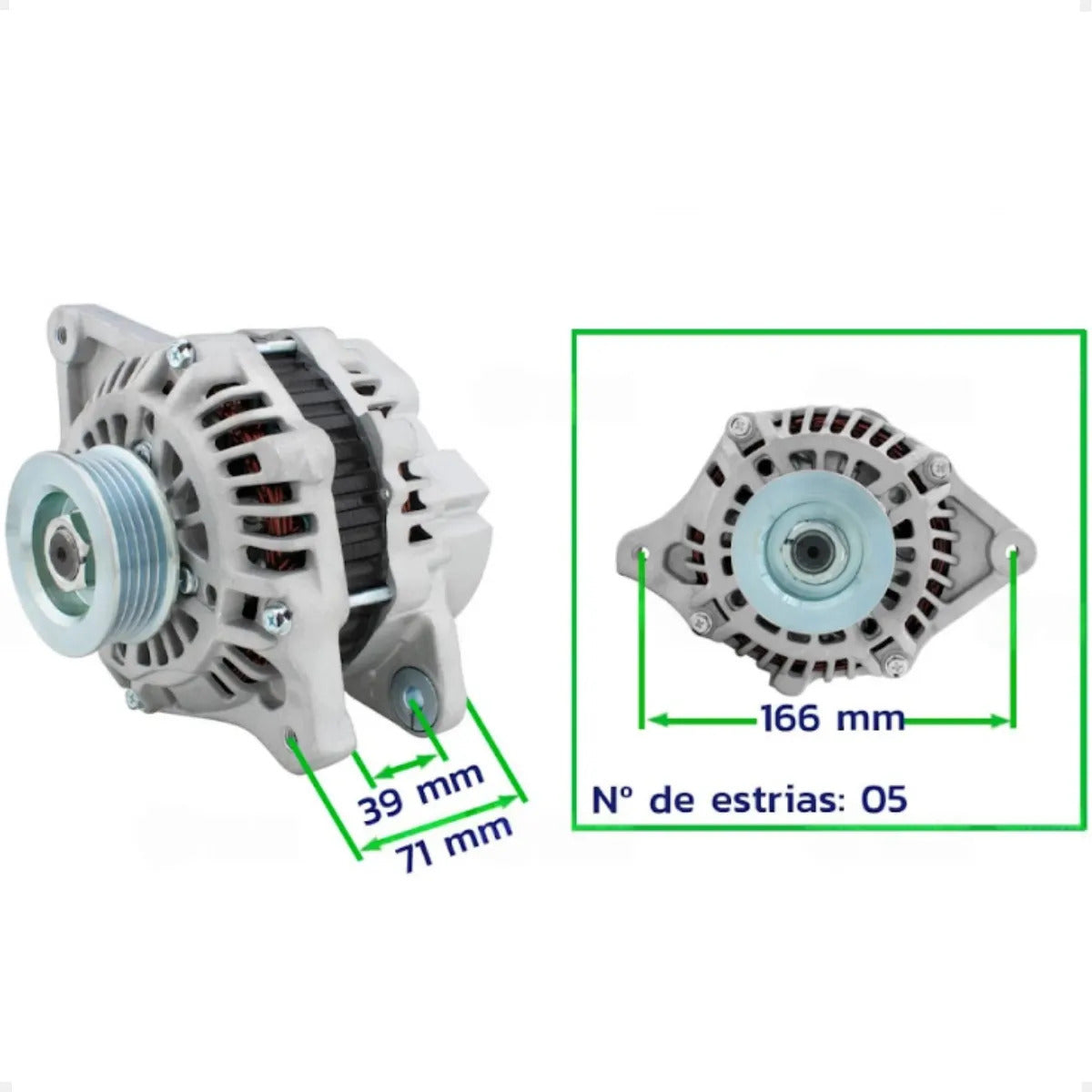 Alternador Honda Fit 1.4 1.5 2003 A 2008 12v75acom Polia