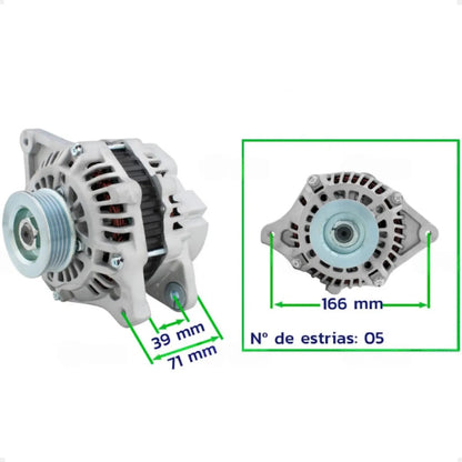 Alternador Honda Fit 1.4 1.5 2003 A 2008 12v75acom Polia