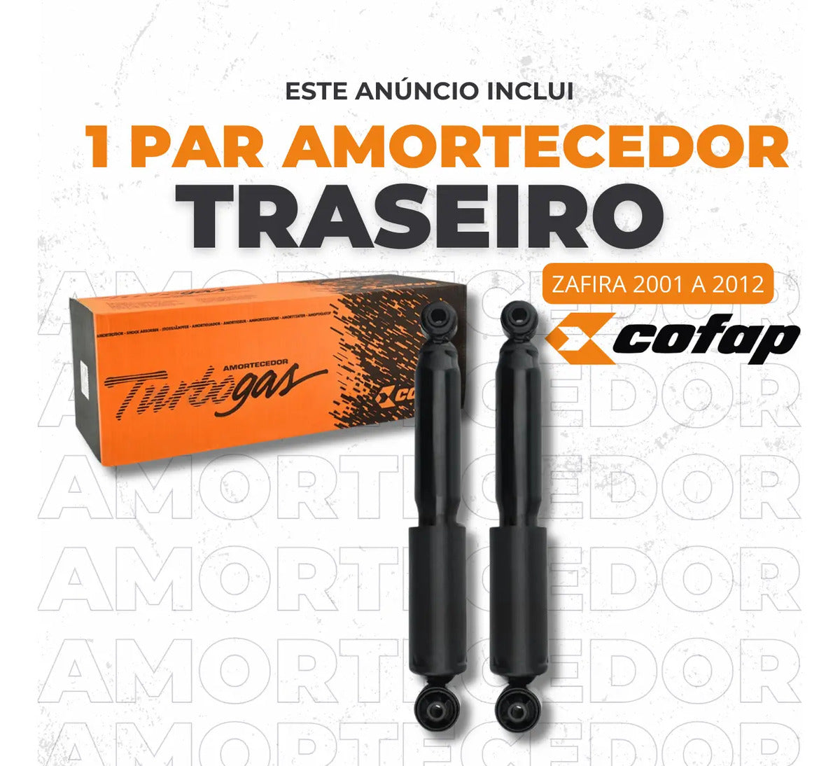 Par Mortecedor Traseiro Cofap Turbogas Gm Zafira 2.0 2009
