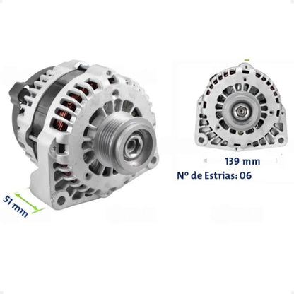 Alternador Euro 70039 12v 140a Blazer/s10 2.8 Diesel 12v 140